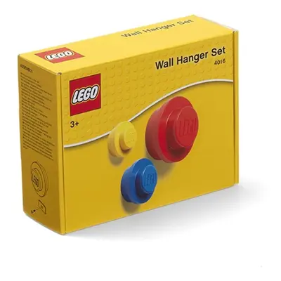 LEGO věšák na zeď, 3 ks - žlutá, modrá, červená