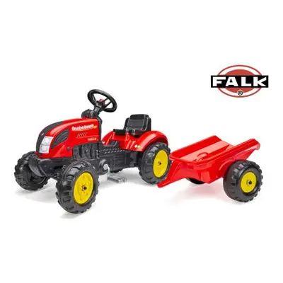 Falk šlapací traktor 2058L Country Farmer s vlečkou - červený