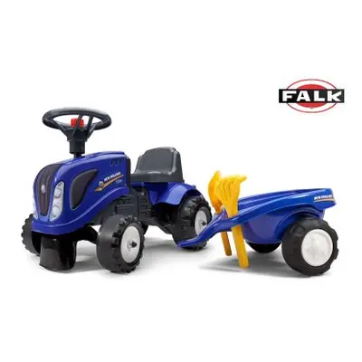 FALK Odrážedlo 280C Baby New Holland T7 s vlečkou a lopatkou s hráběmi