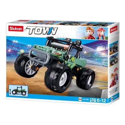 Sluban Town M38-B1106 Zelený závodní vůz na Offroad trial