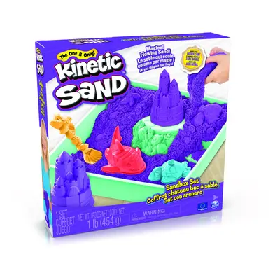 KINETIC SAND KRABICE TEKUTÉHO PÍSKU S PODLOŽKOU FIALOVÁ