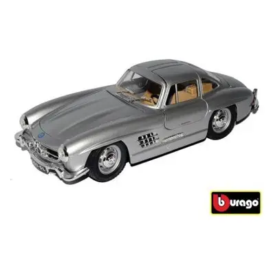 Bburago 1:24 Mercedes Benz 300SL stříbrná 18-22023