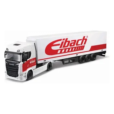 Bburago 1:43 Truck with trailer - Scania 770 S - White Trailer Eibach