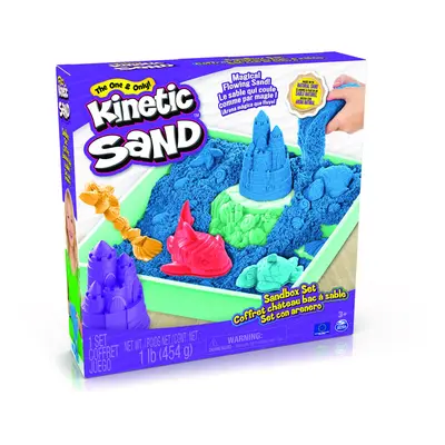 KINETIC SAND KRABICE TEKUTÉHO PÍSKU S PODLOŽKOU MODRÁ