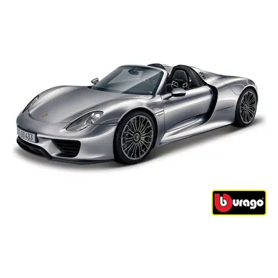 Bburago 1:24 Porsche 918 Spyder Metallic šedá 18-21076