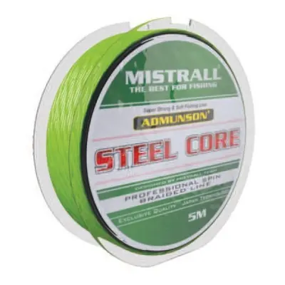 Mistrall pletená Šňůra s ocelovým jádrem Admuson Steel Core Nosnost: 15,6kg, Průměr: 0,12mm