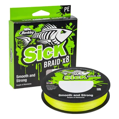 Berkley Pletená Šňůra Sick Braid Hi-Vis Yellow Nosnost: 7,5kg, Průměr: 0,10mm