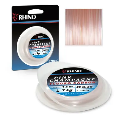 Rhino Fluorocarbon Pink Champagne Růžový 15m Nosnost: 19kg, Průměr: 0,60mm