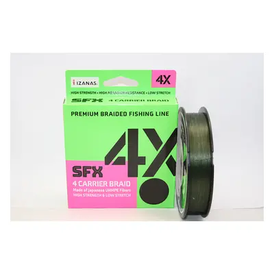 Sufix Pletená Šňůra SFX 4X Vis Green 270m Nosnost: 11,5kg, Průměr: 0,205mm