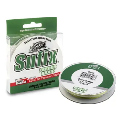 Sufix Pletená Šňůra FeederBraid Green 150m Nosnost: 2,7kg, Průměr: 0,06mm