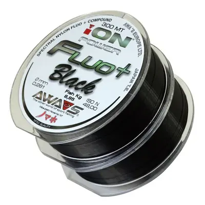 AWAS Vlasec Ion Power Fluo+ Black 600m - 2x300m Nosnost: 19,90kg, Průměr: 0,37mm