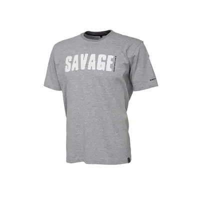 Savage Gear Tričko Simply Savage Tee - Light Grey Melangé