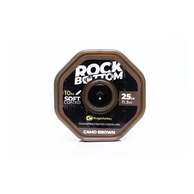 RidgeMonkey Šňůrka RM-Tec Rock Bottom Tungsten Coated Soft 25lb 10m Barva: Camo Brown