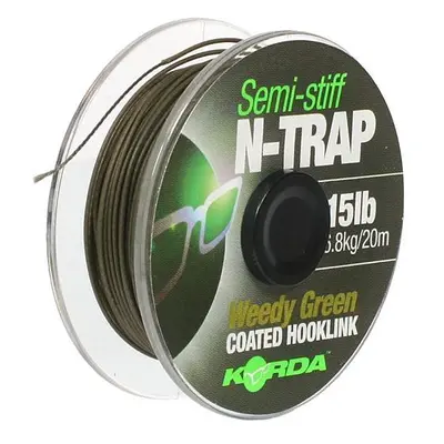 Korda Šňůra N-TRAP Semi -Stiff 20m Varianta: 15lb Weedy Green