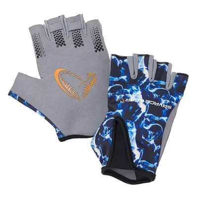 Savage Gear Rukavice Marine Half Glove Sea Blue