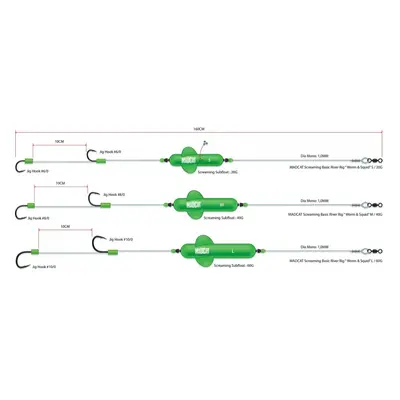 MadCat Hotový Návazec Screaming Basic River Rigs "Worm & Squid" Velikost: M-40 g