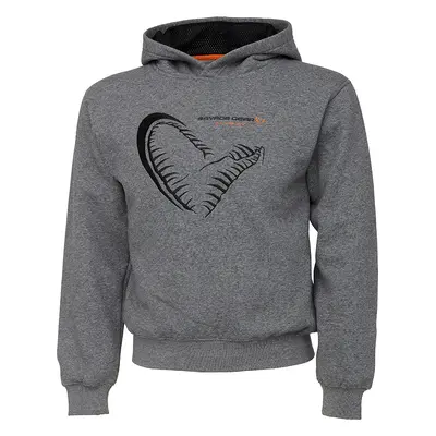 Savage Gear Mikina Junior Jaw Hoodie Grey Melange