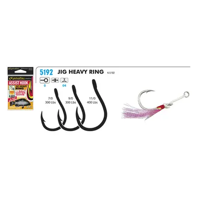 Kamatsu Háčky Assis Hook Jig Heavy Ring 2ks Nosnost: 300lb, Velikost háčku: #9/0