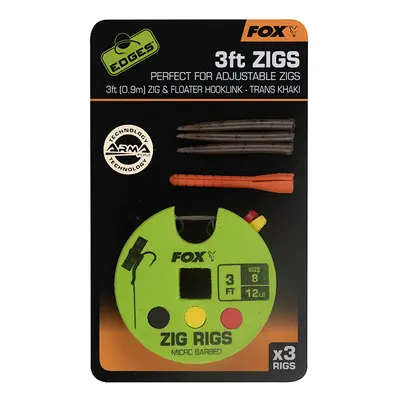 Fox Hotový Návazec Zig Rigs 3ft 0,9m Varianta: Edges Zig Rig 8 - 12lb 3ft x 3