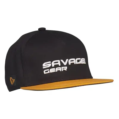 Savage Gear Kšiltovka Flat Peak 3D Logo Cap Black Ink