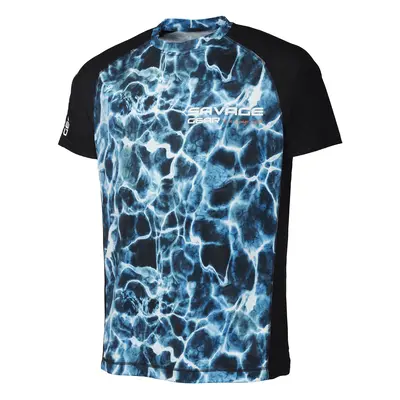 Savage Gear Tričko Marine UV T Shirt Sea Blue