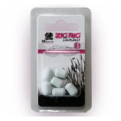 LK Baits ZIG RIG Dumbels Pop–Up 10 mm Varianta: White, Průměr: 10mm