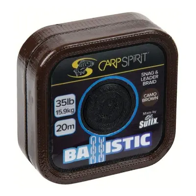 Carp Spirit Šňůrka Ballistic Braided Leader Camo Brown 20m Nosnost: 25lb