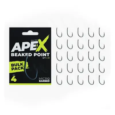 RidgeMonkey Háčky Ape-X Beaked Point Barbed Bulk Pack 25 ks Počet kusů: 25ks, Velikost háčku: #4