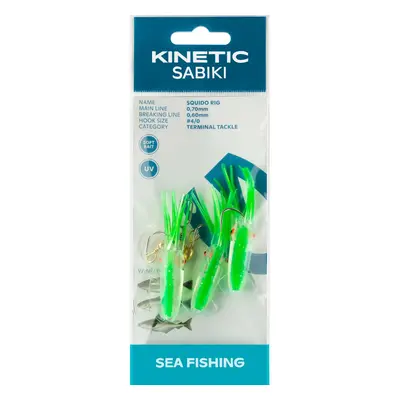 Kinetic Návazec Sabiki Squido 3ks Barva: Hot Green, Velikost háčku: #4/0