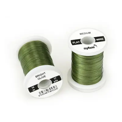 Sybai Drátek Flat Colour Wire Medium Bright Olive