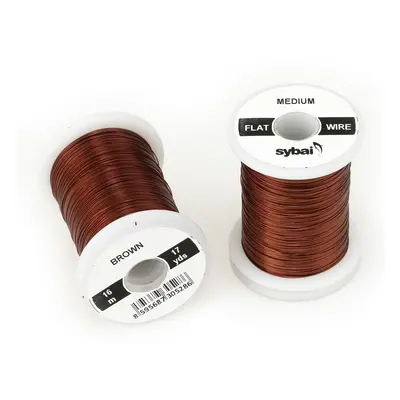 Sybai Drátek Flat Colour Wire Medium Brown