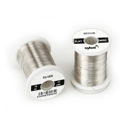 Sybai Drátek Flat Colour Wire Medium Silver