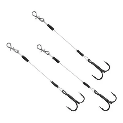 Delphin Fluorocarbonový Návazec BOMB! Twisto RIGS 3ks Délka: 6cm, Nosnost: 12kg, Velikost háčku: