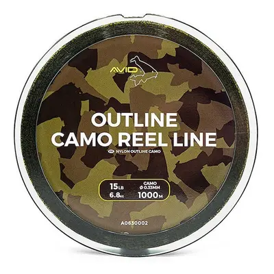 Avid Carp Vlasec Outline Camo Reel Line 1000 m Varianta: 15lb, Nosnost: 6,8kg, Průměr: 0,33mm