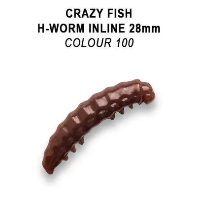 Crazy Fish Gumová Nástraha MF H Worm Inline Barva 100 Délka: 1,7cm, Počet kusů: 60ks, Příchuť: S