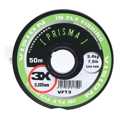 Vision Fluorocarbon Fluoro Tippets X 50m Varianta: 3X, Nosnost: 3,4kg / 7,5lb, Průměr: 0,21mm