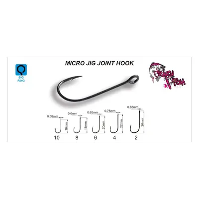 Crazy Fish Háčky Micro Jig Joint Hook 10 ks Počet kusů: 10ks, Velikost háčku: #2