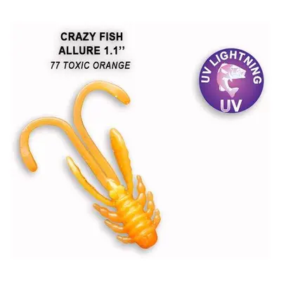 Crazy Fish Gumová Nástraha Allure 2,7cm 10ks Barva: 77 Toxic Orange, Délka: 2,7cm