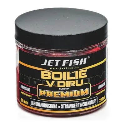 Jet Fish Boilie V Dipu Premium Clasicc Jahoda Brusinka 200ml Průměr: 20mm