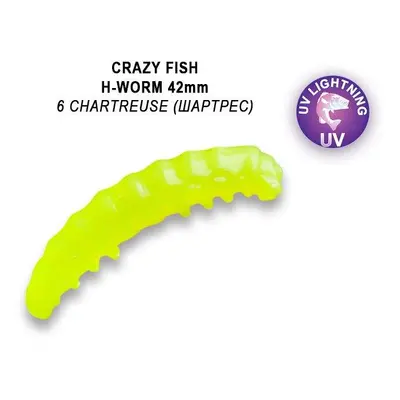 Crazy Fish Gumová Nástraha MF H Worm Inline Barva 6 Délka: 4,2cm, Počet kusů: 10ks, Příchuť: Kre