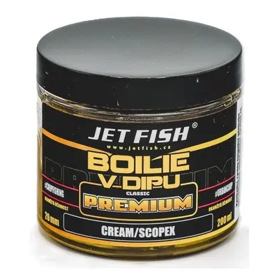 Jet Fish Boilie V Dipu Premium Clasicc Cream Scopex 200ml Průměr: 20mm