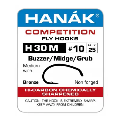 Hanák Competition Hanák Háčky H30M Buzzer Midge Grub Velikost háčku: #8