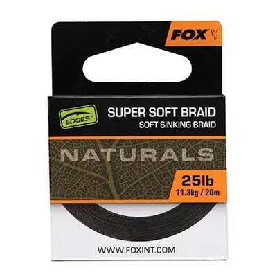 Fox Návazcová Šňůrka Naturals Soft Braided Hooklength 20 m Varianta: 25lb, Nosnost: 11,3kg