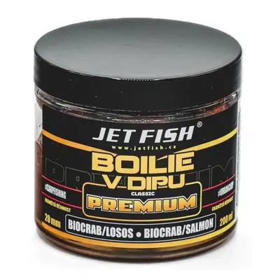 Jet Fish Boilie V Dipu Premium Clasicc Biocrab Losos 200ml Průměr: 20mm