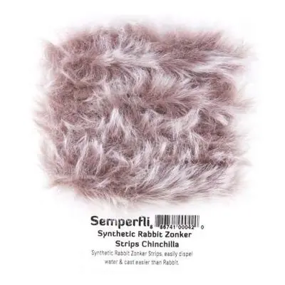 Semperfli Sytetické Proužky Králičí Kůže Synthetic Rabbit Zonker Strips Chinchilla