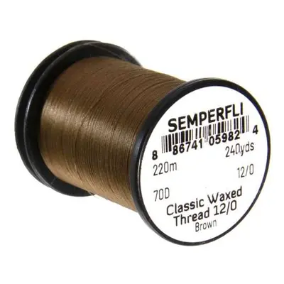 Semperfli Nit Classic Waxed Thread 12/0 Brown