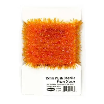 Semperfli Šenylka Plush Transluscent Chenille Fluoro Orange 15mm