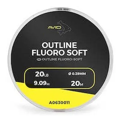 Avid Carp Návazcový Fluorocarbon Outline Fluoro-Soft 20m Varianta: 25lb, Nosnost: 11,36kg, Průmě