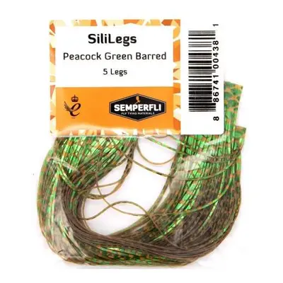 Semperfli Silikonové Nožičky SiliLegs Peacock Green Barred