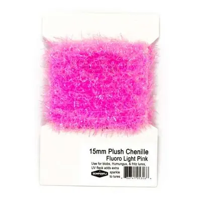 Semperfli Šenylka Plush Transluscent Chenille Fluoro Pale Pink 15mm